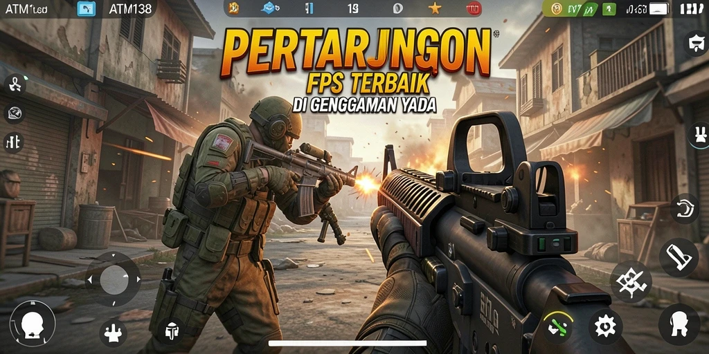 Screenshot gameplay ATM138 menunjukkan aksi tembak-menembak yang mendebarkan.