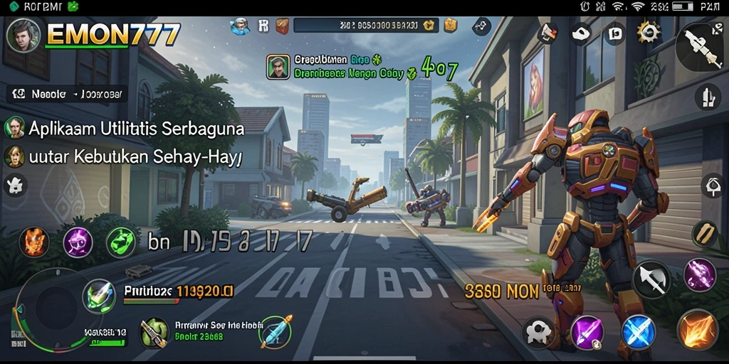 Screenshot dari interface EMON777 yang menampilkan fitur-fitur utilitas.