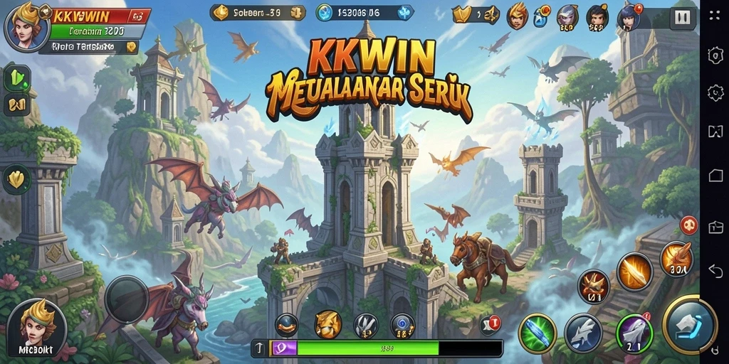 Tampilan menarik dari gameplay Tower Defense yang mendebarkan.