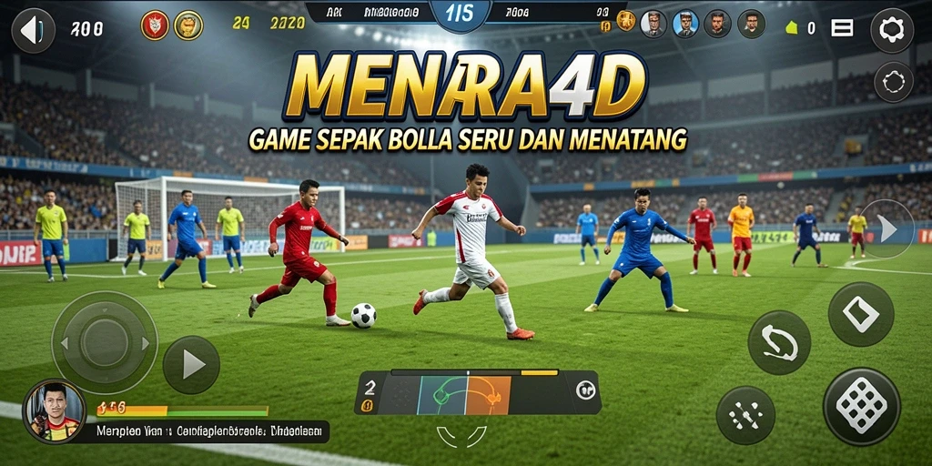 Tampilan menarik dari gameplay sepak bola di MENARA4D.