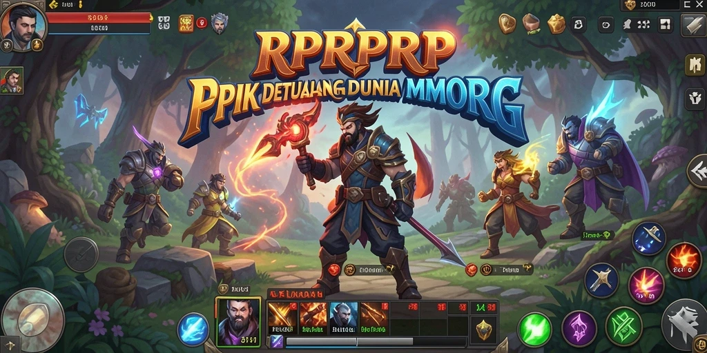 Tangkapan layar gameplay RPRPRP menampilkan aksi seru dalam pertempuran MMORPG.