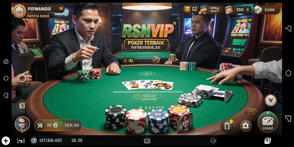 Tampilan gameplay RSNVIP yang seru dengan suasana poker yang nyata.